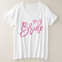 Bride Plus Size Tank Top Pink Diamond