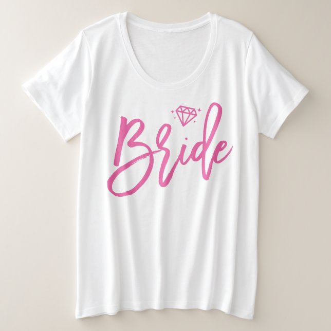 Bride Plus Size Tank Top Pink Diamond (Anverso del diseño)