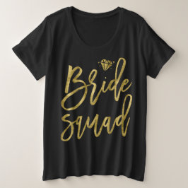 Bride Squad Faux Gold Plus Brillante Negro