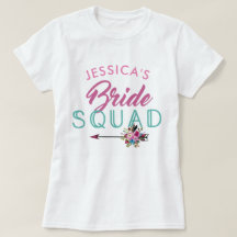 Bride Squad Fiesta personalizado Bridesmaids Tops