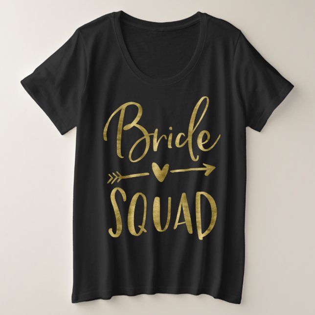 Bride Squad Plus Tank Top Gold Heart Arrow (Anverso del diseño)