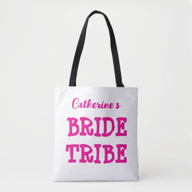 Bride Tribe Bolsa de Mano Rosa para Fiesta de Desp (Anverso)