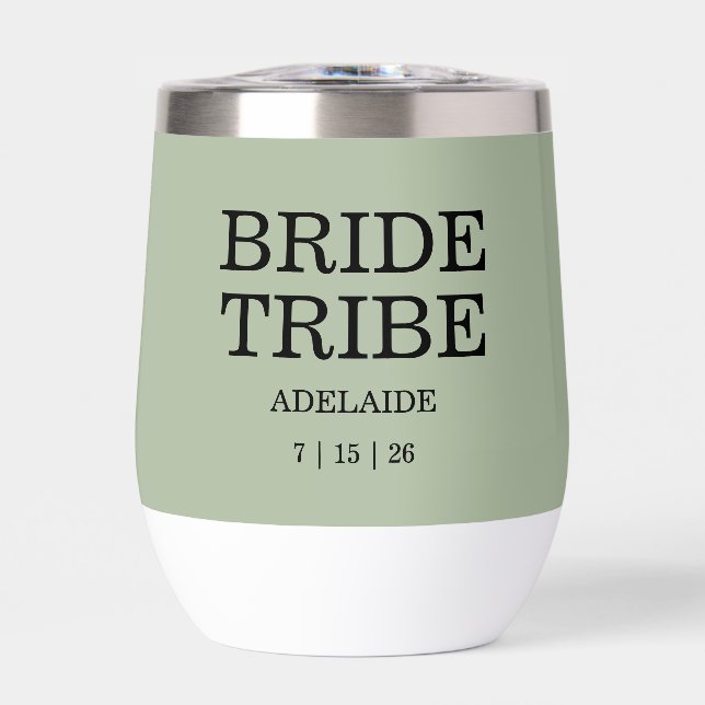 Bride Tribe Bridal Party Sage Green (Frente)