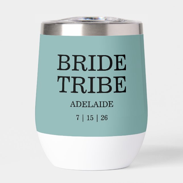 Bride Tribe Bridal Party Sea Glass Green (Frente)