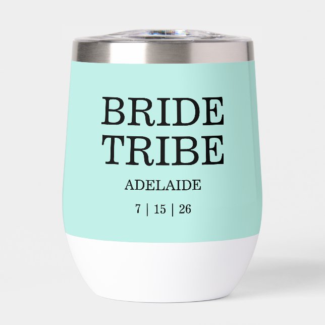 Bride Tribe Bridal Party Turquoise (Frente)