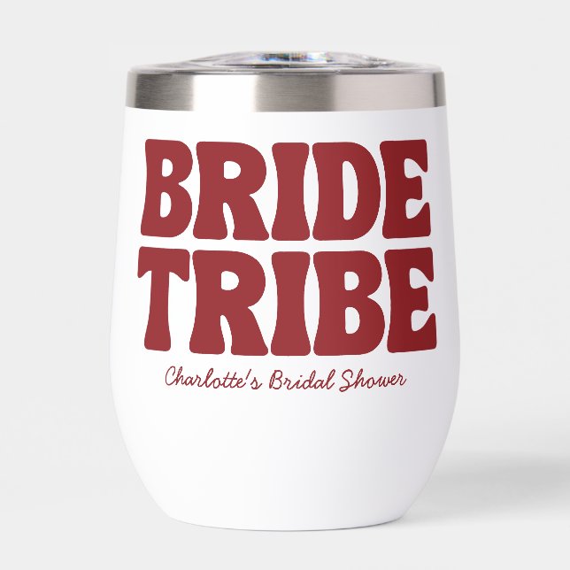 Bride Tribe Burgundy Bridal Shower (Frente)