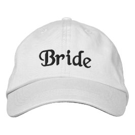 Bride White Embroidered Gorra : Bordados negros