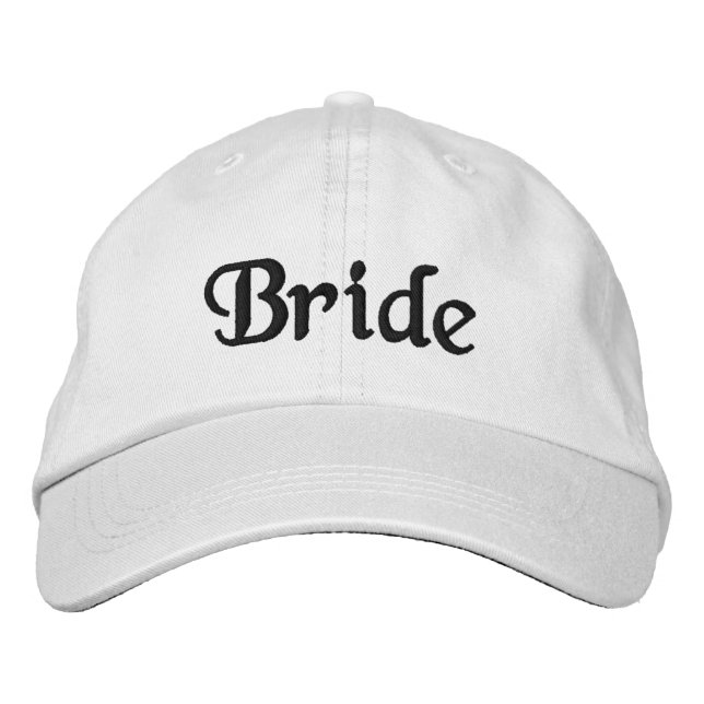 Bride White Embroidered Gorra : Bordados negros (Anverso)