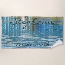 Bridesmaid Abstract Reflection Beach Toalla