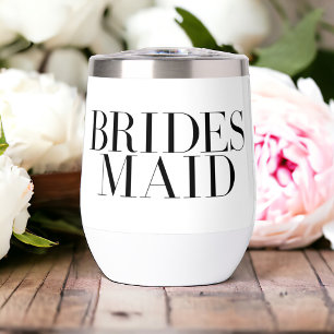Bridesmaid Black Modern Elegent Personalizado