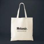 Bridesmaid | Bolsa de té elegante y audaz estilo m<br><div class="desc">Bridesmaid | Bolsa De Tote Moderna Y Elegante De Estilo Negrita. Personalice esta elegante bolsa de té con letras en negrita.</div>