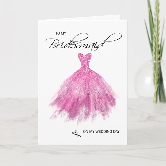 Bridesmaid Gracias Tarjeta (Anverso)