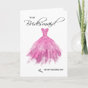 Bridesmaid Gracias Tarjeta