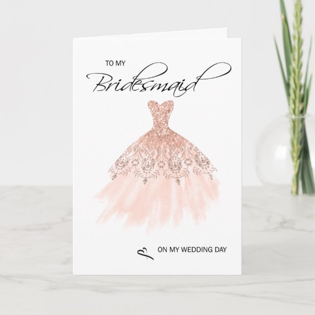 Bridesmaid Gracias Tarjeta (Anverso)