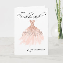 Bridesmaid Gracias Tarjeta