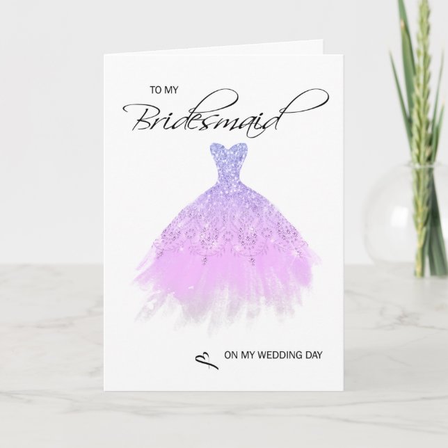 Bridesmaid Gracias Tarjeta (Anverso)