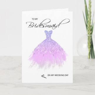 Bridesmaid Gracias Tarjeta