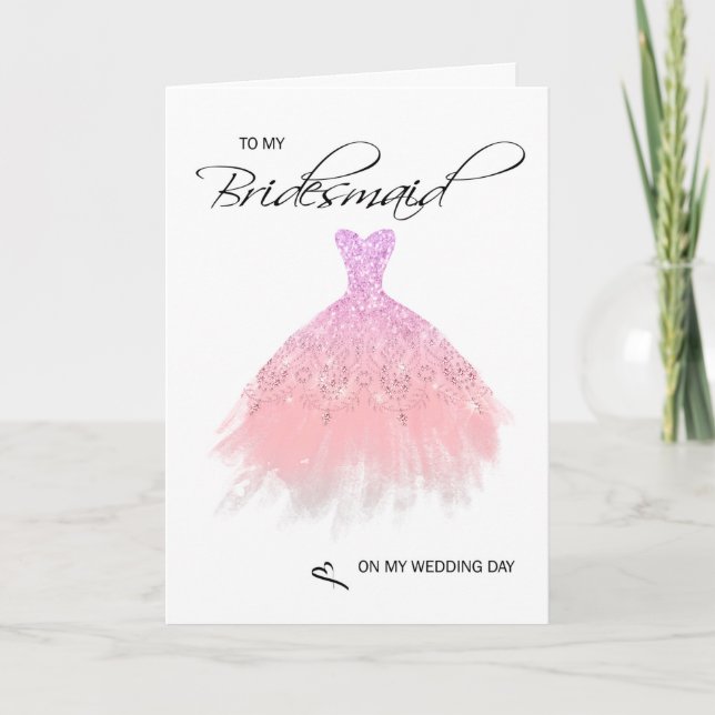 Bridesmaid Gracias Tarjeta (Anverso)