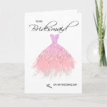 Bridesmaid Gracias Tarjeta