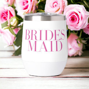Bridesmaid rosa moderno personalizado