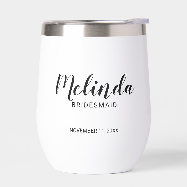Bridesmaids personalizadas de escritura moderna (Izquierdo)