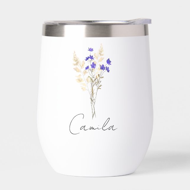Bridesmaids Regalos Floral Tumbler con (Izquierdo)