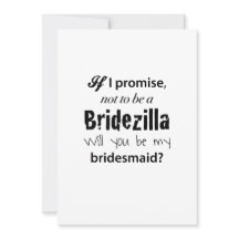 Bridezilla - Invitación de dama de honor