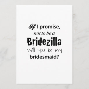 Bridezilla - Invitación de dama de honor