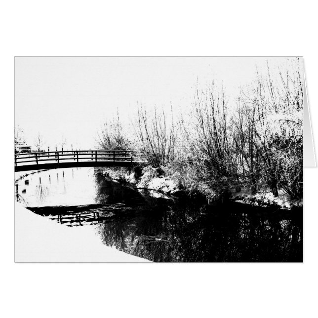 Bridge and Stream Winter Scene gccna (Anverso (Horizontal))