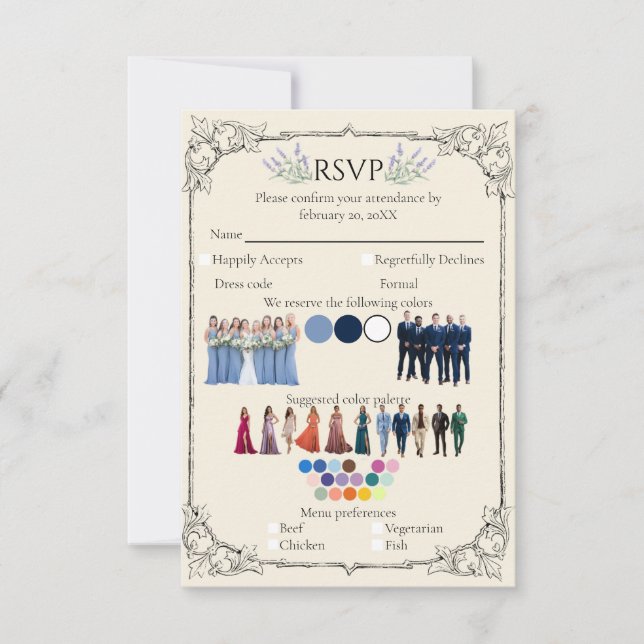 Bridgerton Inspired Regency Society RSVP All-in-On (Anverso)