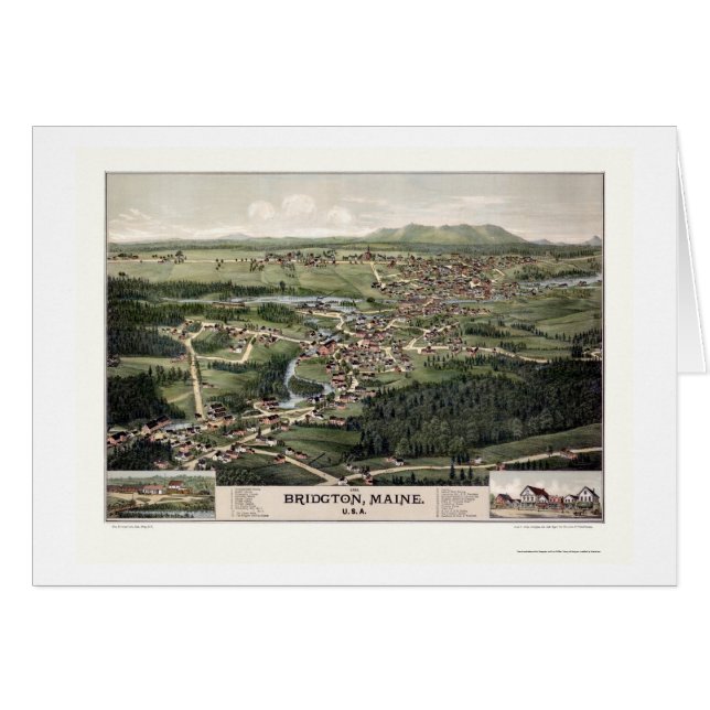 Bridgton, YO mapa panorámico - 1888 (Anverso (Horizontal))