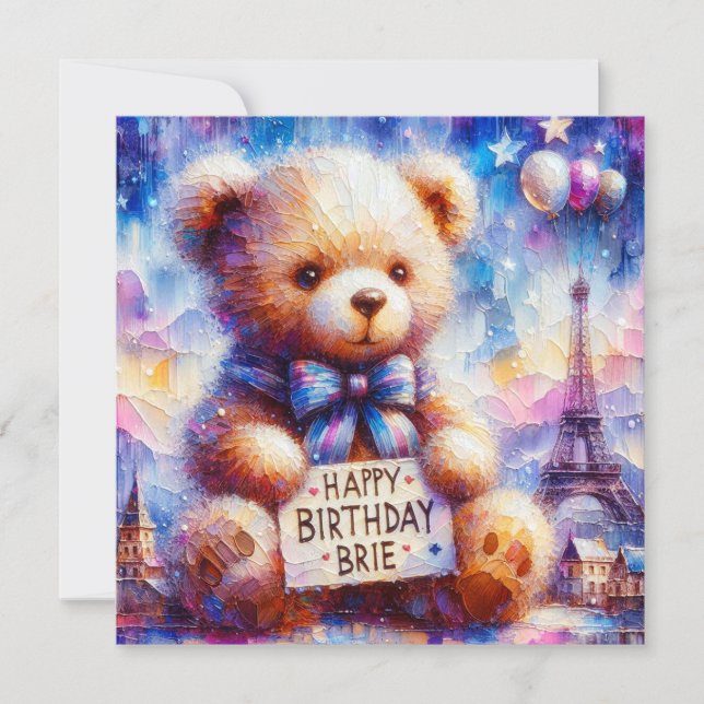 BRIE ~ Cumpleaños feliz ~ Teddy Bear ~ (Anverso)