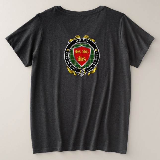 Brien/Bryan Irish Shield, camiseta más camiseta pa (Reverso del diseño)