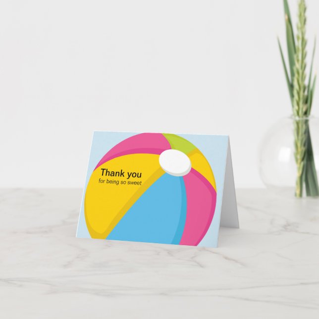 Bright, Big Beach Ball, tarjeta de agradecimiento (Anverso)