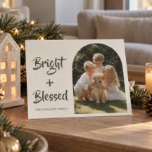 Bright & Blessed Photo Familia | Tarjeta de Vacaci