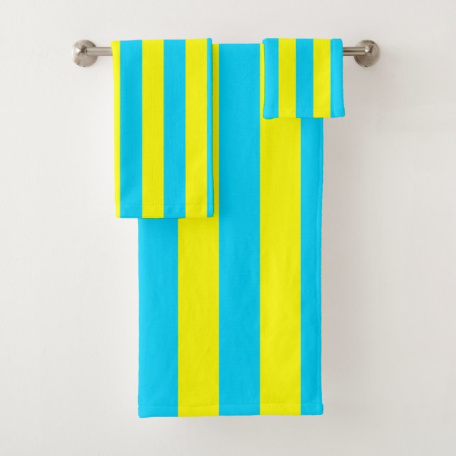 Bright Blue and Yellow Stripes  (In situ)