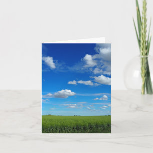 Bright Blue Prairie Skies Tarjeta de felicitación 