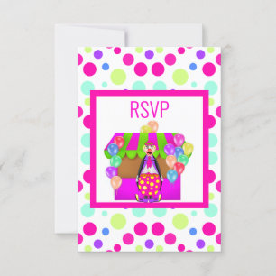 BRIGHT CIRCUS BIRTHDAY PARTY RSVP