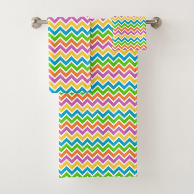 Bright Colorful Rainbow Chevron Pattern (In situ)