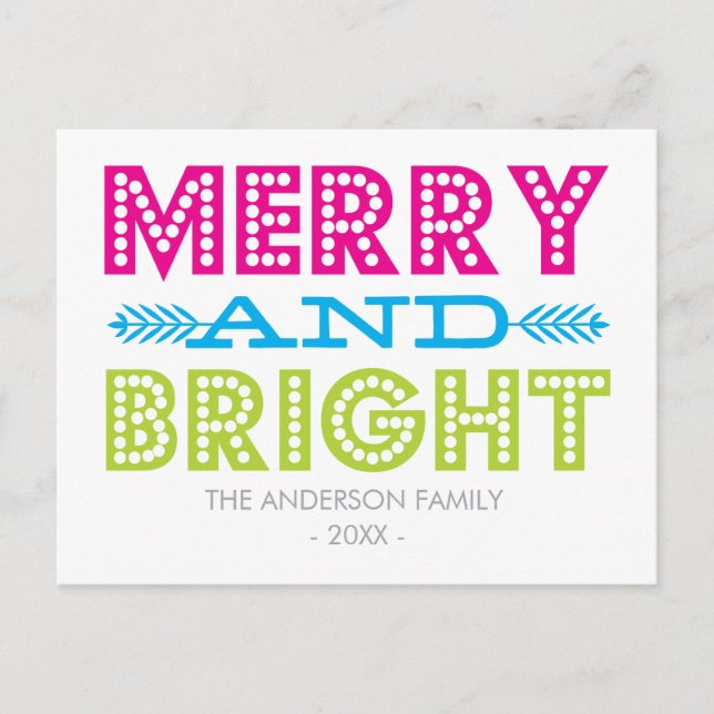 BRIGHT HOLIDAY | TARJETAS DE FOTOGRAFÍA DE VACACIO (Anverso)