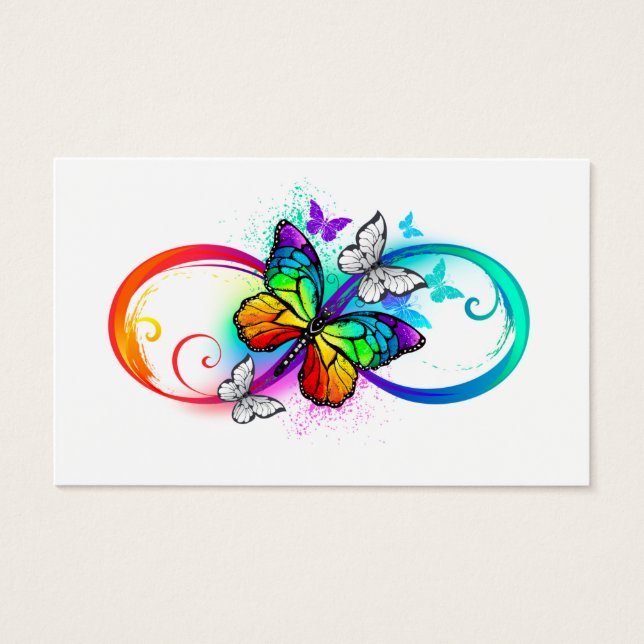 Bright infinity with rainbow butterfly (Anverso)