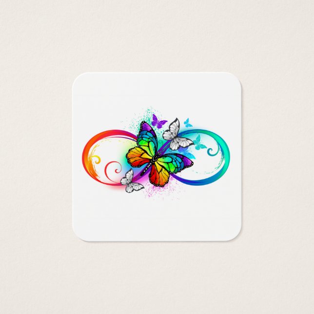 Bright infinity with rainbow butterfly (Anverso)