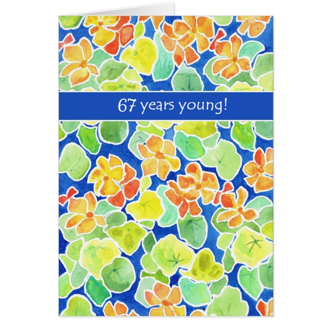Bright Nasturtiums Personalizado Floral Front Cump (Frente)