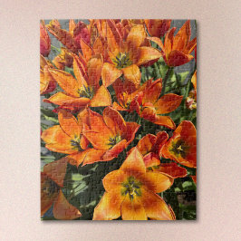 Bright Orange Calypso Tulip Jigsaw Puzzle