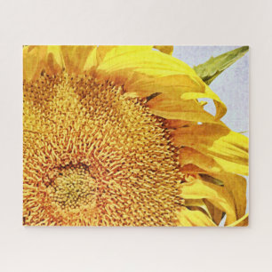 Bright Sunflower Art Large Puzzle