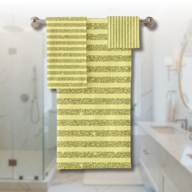 Bright Yellow Glitter Style Vertical Stripes (Subido por el creador)