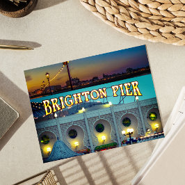 Brighton Pier UK Dos fotos postal