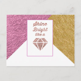 Brilla brillante como una postal de diamante