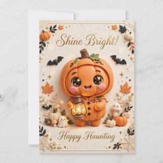 ¡Brilla con fuerza! Invitación de Halloween de cal