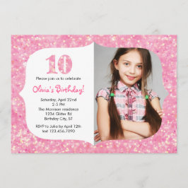 Brilla la décima invitación del cumpleaños